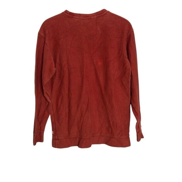Victoria's Secret PINK Ribbed Washed Campus Oversized Crew Neck Pullover Rust XS - Picture 8 of 8